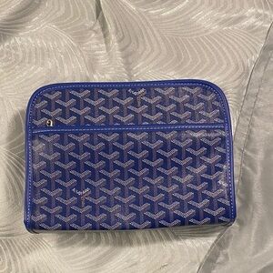 Goyard Jouvence Blue and White Cosmetic Case